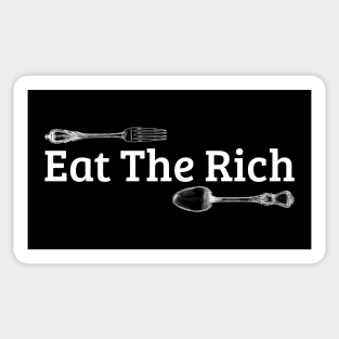 Eat The Rich - Simple Typograph Anarchist Revolution Anti Poverty .DNS Sticker